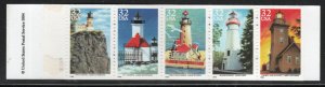 ALLY'S STAMPS Scott #2973a 32c Lighthouses - Pane [5] MNH F/VF [FP-101a]