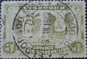 Rhodesia Double Head ½d with Eldorado Mine (DC) postmark