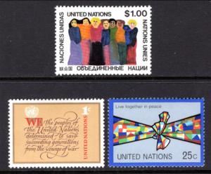 UN New York 291-293 MNH VF