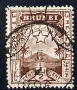 Brunei 1895 Star & Local Scene 1/2c brown cds used SG1