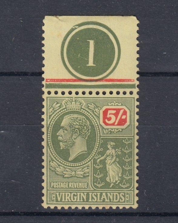 Virgin Islands 1913 5/- Mint MNH Number Margin J3350