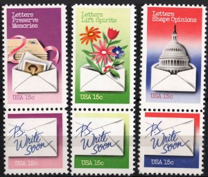 SC#1805-10 15¢ Letter Writing Pairs (1980) MNH