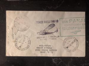 1931 Buenos Aires ARgentina First Flight Cover FFC To Rio Grande Brazil FAM 10