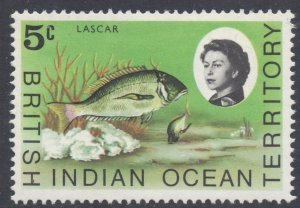 BIOT Indian Ocean Scott 16 - SG16, 1968 Elizabeth II 5c MH*