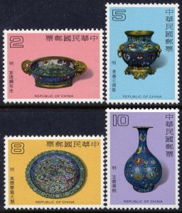 CHINA TAIWAN Sc#2240-3 1981 Art Treasure - Cloisonne Enamel MNH