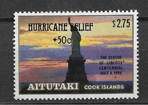 1978 Aitutaki B49 $2.75 Hurricane Relief MNH