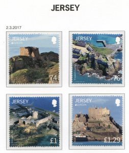 Jersey 2017 Castles Set SG2135/2138 Unmounted Mint