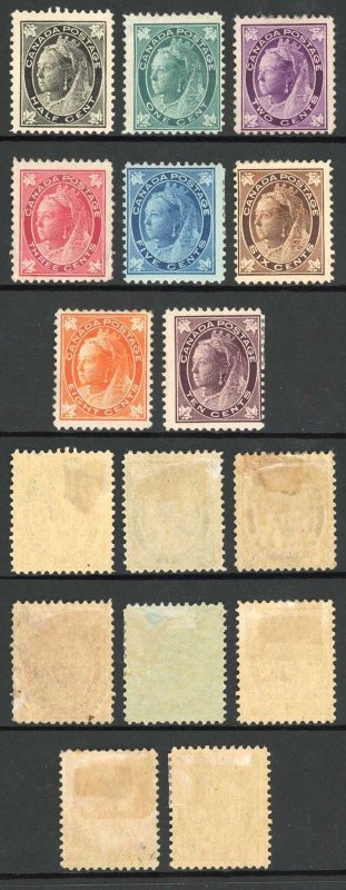 Canada SG141/9 1897 Set of 8 Good Colours M/M (Hinge remainder) Cat 450 Pounds