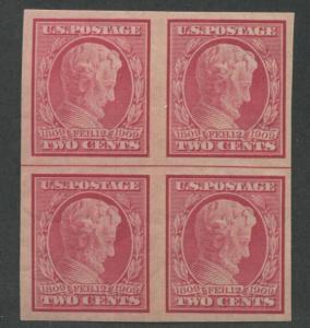 1909 US Stamp #368 2c Mint Never Hinged Very Fine Imperf Block of 4