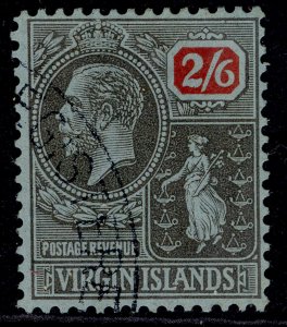 BRITISH VIRGIN ISLANDS GV SG100, 2s 6d black & red/blue, FINE USED. Cat £55.