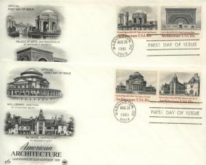 1981 Architecture (Scott 1928-31) 2 POA Artcraft UA FDC