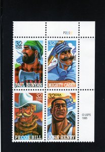 3083-3086 Folk Heroes, MNH UR-PB/4 (#P2222)