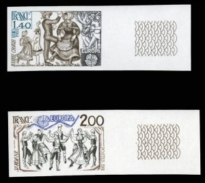 France, 1950-Present #1737-1738 (YT 2138-2139) Cat€92, 1981 Europa, imperf....