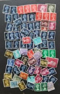 75 Queen Elizabeth II Machin GREAT BRITAIN Vintage Used Stamp Lot T5294