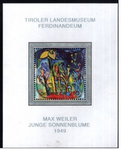 Austria Scott 1971 MNH**  Max Weiler art souvenir shee