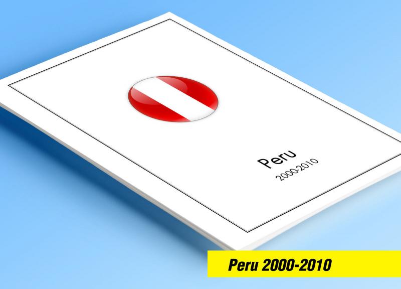 COLOR PRINTED PERU 2000-2010 STAMP ALBUM PAGES (92 illustrated pages)