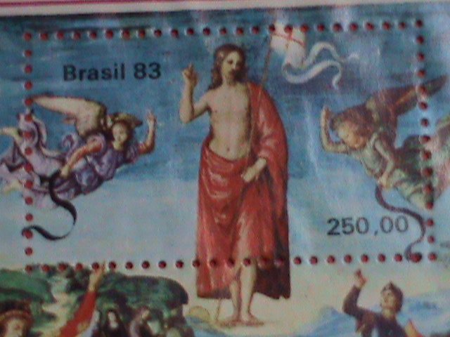 BRASIL STAMPS: 1983 SC#1861  RESURRECTION, BY RAPHAEL PAINTING MNH. MINT S/S