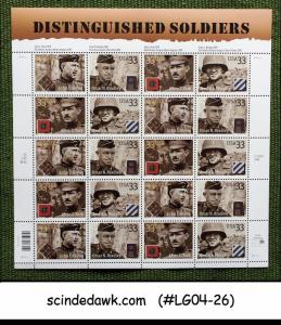 UNITED STATES USA - 1999 DISTINGUISHED SOLDIERS - MIN. SHEET MNH