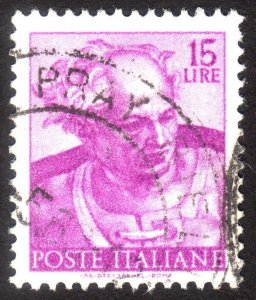 1961, Italy 15L, Used, Sc 816