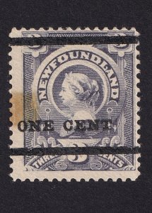 Newfoundland, Scott 75, Mint LH, Some Front Left Discoloration