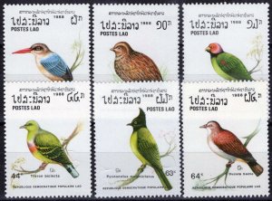 ZAYIX Laos 877-882 MNH Birds Wildlife Nature 100323S78