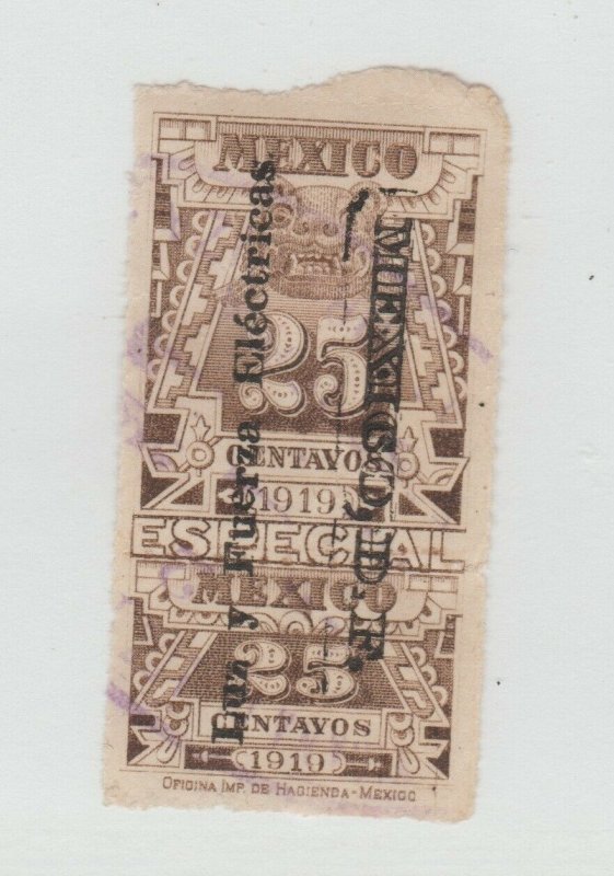 Mexico Cinderella Revenue Fiscal stamp 2-22 -