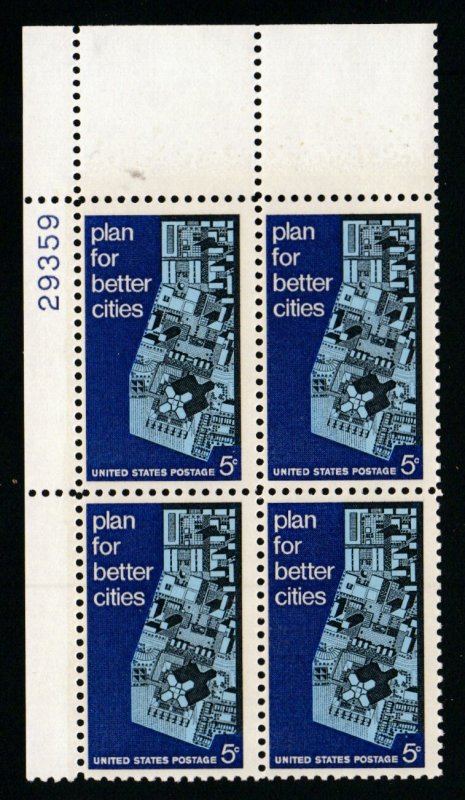 SC# 1333 - (5c) - Urban Planning, MNH plate block/4 - UL # 29359