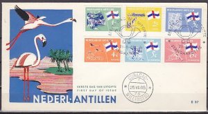 Netherlands Antilles. Scott cat. 295-300. Island Themes. First day cover. ^