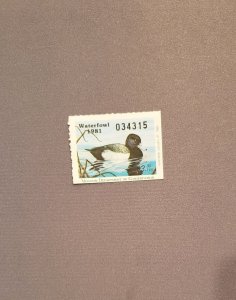 MO3, Lesser Scaup, Mint, CV $50.00