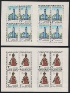 Czechoslovakia Prague and Bratislava 2 Sheetlets 1991 MNH SG#3071-3072