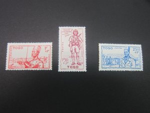 French Togo 1941 Sc B10A-C set MH