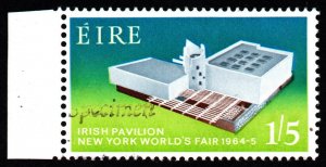 1964 World's Fair 1/5 with handstamped overprint Specimen, left marginal, u/m