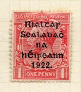 Ireland 1922 GV  Early Issue Fine Used 1d. 1922 Optd NW-185942