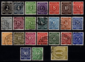 Germany [British/US/Russia Zone] 1946 Numeral, Part Set [Used]