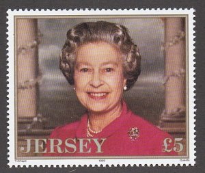 Jersey # 747, Queen Elizabeth II 70th Birthday, Mint NH, 1/2 Cat