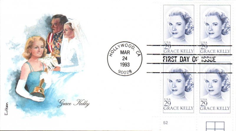 #2749 Grace Kelly Plate Edken FDC