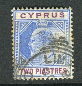 CYPRUS; 1904 early ED VII issue fine used 2Pi. value