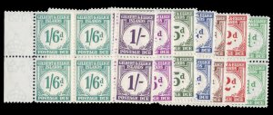 Gilbert and Ellice Islands #J1-8 Cat$720, 1940 Postage Dues, complete set in ...