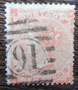 Great Britain 4d Vermillion Used