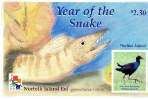 Thematic stamps NORFOLK IS 2001 YEAR OF SNAKE MS749 mint