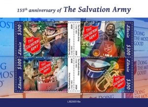 Liberia - 2020 The Salvation Army - 4 Stamp Sheet - LIB200516a