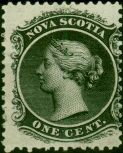 Nova Scotia 1860 1c Black SG18 Fine & Fresh MM