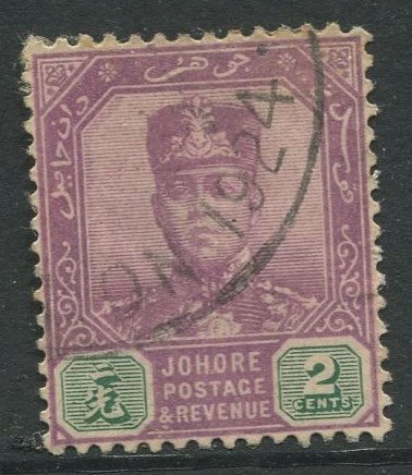 STAMP STATION PERTH Johore #88 Sultan Ibrahim Definitive  Wmk 3  Used 1918-1920