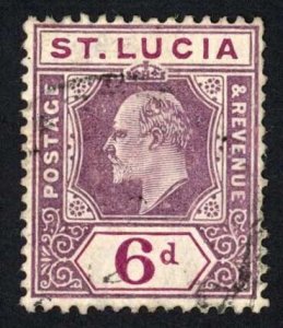 St Lucia SG72ba 6d Dull Purple and Bright Purple M/M Cat 55 pounds