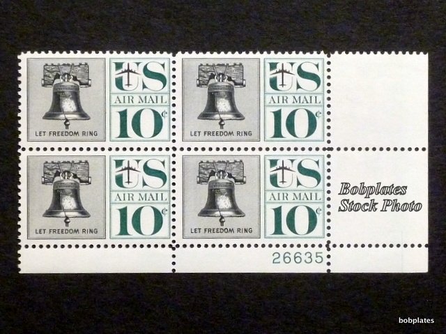 BOBPLATES #C57 Liberty Bell Upper Right Plate Block 26630 F-VF NH DCV=$7