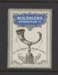 Denmark - August Ehlers Repairs Advertising Stamp - MH OG