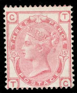 Sg144, 3d pale rose plate 15, LH MINT. Cat £425. TG