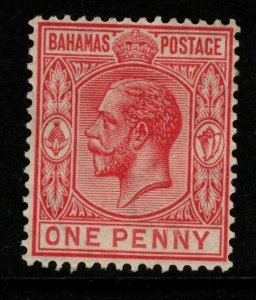 BAHAMAS SG116 1921 1d CARMINE MTD MINT