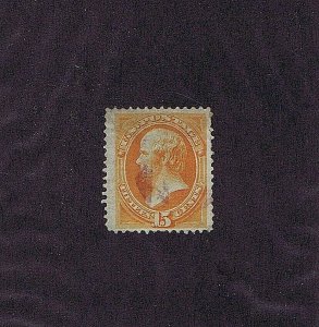 SC# 141 USED, 15 CENT, WEBSTER, PURPLE CANCEL, 1870