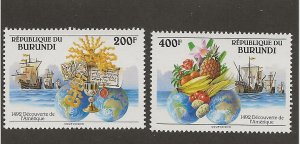 Burundi 679-80 Set. MNH